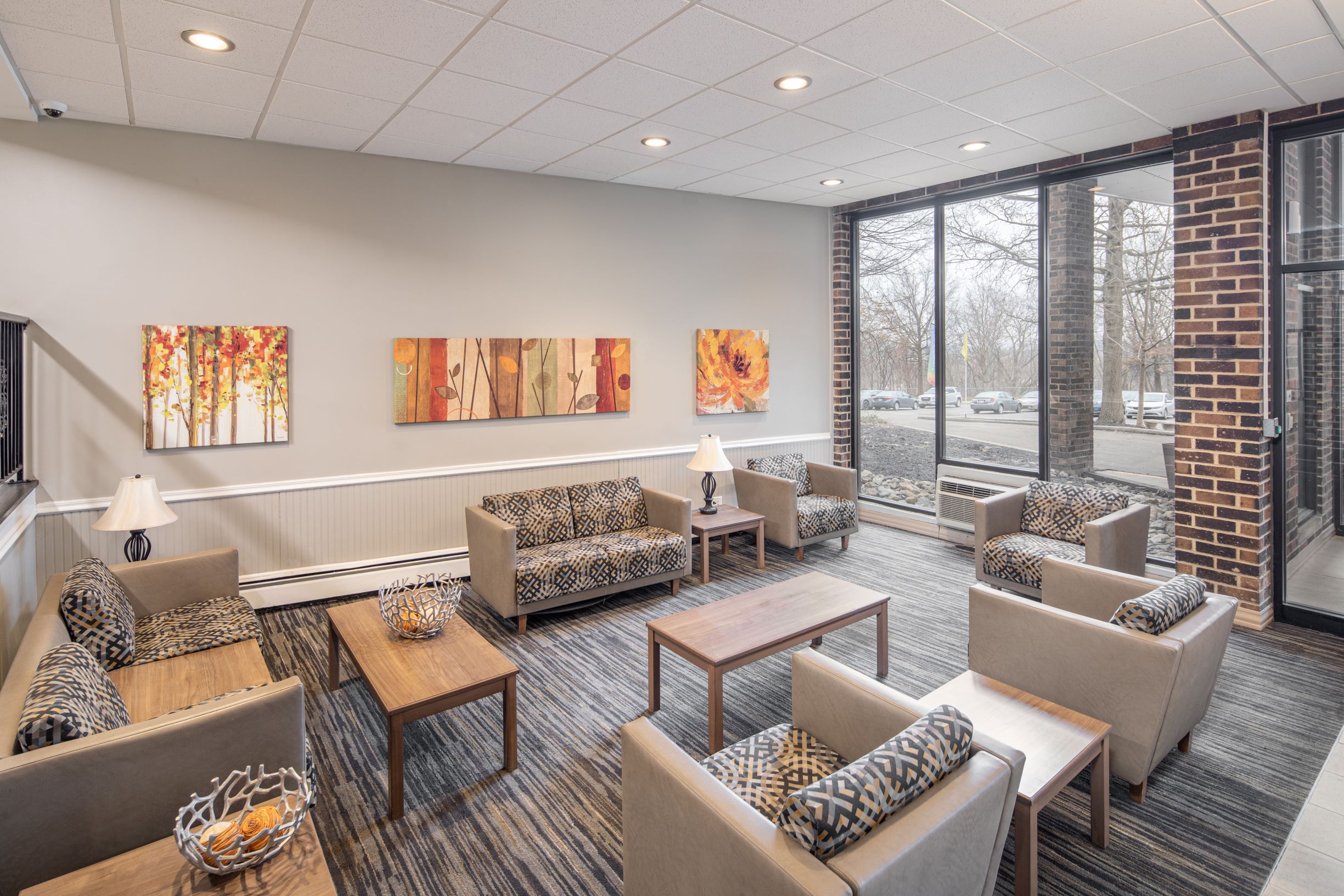 Community rom with several couches and chairs